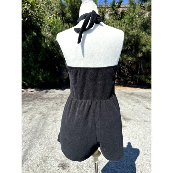 Wild Fable Romper Women Size Small Black Halter Neck Sleeveless Key hole Beach - Picture 2 of 13